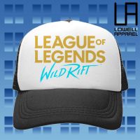 League of Legends Wild Rift Valley โลโก้เกมเบสบอลหมวกตาข่าย - หมวก Gamer Trucker - พิมพ์ระเหิด