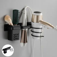 Hair Dryer Organizer Rack Bathroom Hairdryer Straightener Holder Wall Mounted Shelves Accessories Blower Shelves Wall Shelf