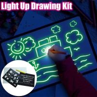 Magic Light Up Drawing Board Fun Developing Toy Drawing Painting Coloring  Sketchpad  Tablet Portable for Children Kids Gift Drawing  Sketching Tablet