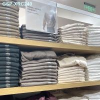 ◆ UNIQLO เสื้อยืดแขนยาวห้องลองเสื้อเดี่ยวลำลองสำหรับผู้ชาย,เสื้อเชิ้ตชุดชิ้นเดียวคอกลมหนาแบบลำลองสำหรับผู้ชายน้ำหนัก290กรัมสวมใส่สบาย