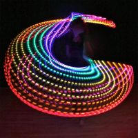 LED Colorful Fitness Circles Sport Hoops Abdominal Thin Waist Massage Hoops Crossfit Fitness Equipment Home Training Weight Loss