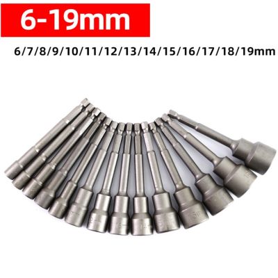 1pc 100mm Long 6mm 19mm Hexagon Nut Driver Drill Bit Socket Wrench Extension Sleeve Nozzles Adapter For Electric Screwdrive