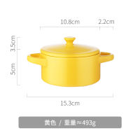 Cute small bowl Japanese ceramic creative personality household double ear single girl super cute baby steamed egg soup