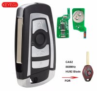 【Chat-support】 beads.and.accessories CAS2ดัดแปลงคีย์ระยะไกลแบบพับ4ปุ่ม868MHz PCF7942สำหรับ BMW E60 5 Series, E63 Series 2004-2006 HU92 FCC: KR55WK47