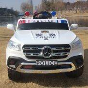 Bản Cao Cấp Ô tô điện MERCEDES JM 7188 POLICE ghế nệm da bánh cao su