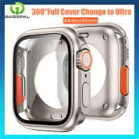 ฐานเปลี่ยนเป็นอัลตร้า49มม. 360ป้องกันเต็มรูปแบบเคสสำหรับ Apple Watch 45มม. 44มม. กระจกเทมเปอร์ปกป้องหน้าจอสำหรับ I Watch Series 8 7 6 SE 5