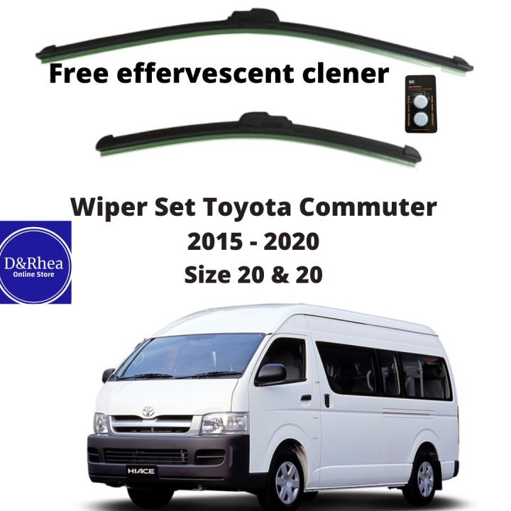 WIPER BLADE SET FOR TOYOTA HIACE COMMUTER 2015 to PRESENT +(FREE)CAR