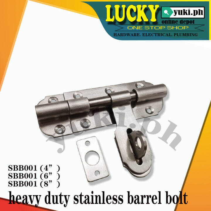 SBB001 HEAVY DUTY STAINLESS BARREL BOLT WITH HASP Lazada PH
