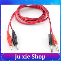 JuXie store 1 Pair Alligator Clip to AV 4mm Banana Plug Electrical Clamp Test Cable Lead Connectors for Multimeter Test Leads