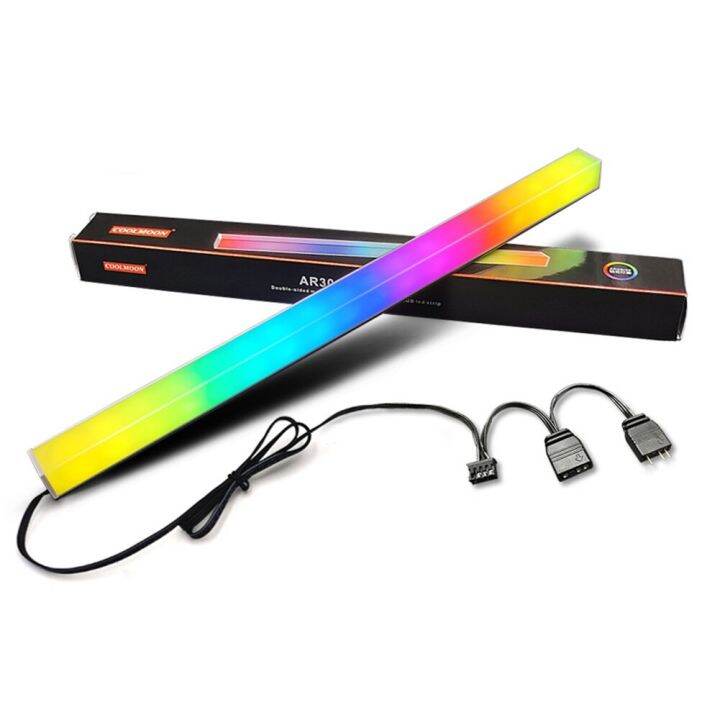 30cm-aluminum-alloy-rgb-pc-case-led-strip-magnetic-computer-light-bar-5v-3pin-small-4pin-argb-motherboard-light-strip-adhesives-tape