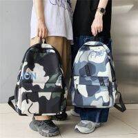 【Hot Sale】 Large-capacity backpack 2023 new durable schoolbag male camouflage French niche sixth grade
