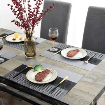 Creative PVC Placemat For Dinner Table Plastic Octagonal Hollow  Heat-insulated Pad Waterproof Non Slip Mats Home Decoration 1pcs