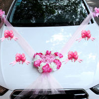 【cw】Wedding Car Decoration Sets Artificial Flowers Decorative Foam Rose Flowers Wreaths Door Handle DIY Wedding Supplies ！