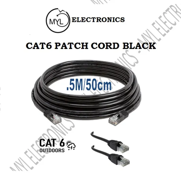 0.5M/50cm Patch Cord Cat6 Black Lazada PH
