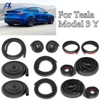 For Tesla Model 3 Y Car Door Seal Strip Kit Soundproof EPDM Rubber Weatherstrip Auto Trunk Hood Dashboard A B Pillar Sealing Set