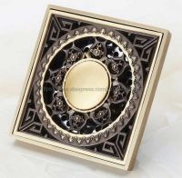 10x10cm Antique Brass Floor Drain Bathroom Kitchen Shower Roon Porch Square Floor Waste Drain Grate Sanitary Bhr019 Traps Drains