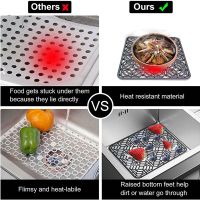 2PCS Silicone Sink Mat Kitchen Sink Protector for Bottom of Farmhouse Stainless Steel Porcelain Bowl Sink Heat Resistant