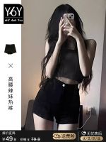 【Ready】? gh waist a-le black dem womens summer th sle 23 new dgn of hot rls hot ps