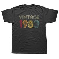 Funny Vintage 1983 39th Birthday Gift Retro 39 Years Old T Shirts Graphic Cotton Streetwear Short Sleeve Summer T shirt Men XS-6XL