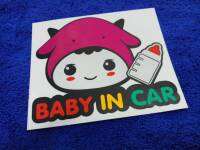 TJ.AUTO SHOP สติกเกอร์แต่งรถ BABY IN CAR 12×10cm 1ชิ้น