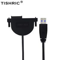 【100%-New】 C&amp;T e-MartMall TISHRIC USB 3.0 Mini SATA III 3 7 + 6 13Pin สายอะแดปเตอร์ออปติคัลไดรฟ์ภายนอก Converter สำหรับแล็ปท็อป CD-ROM LED