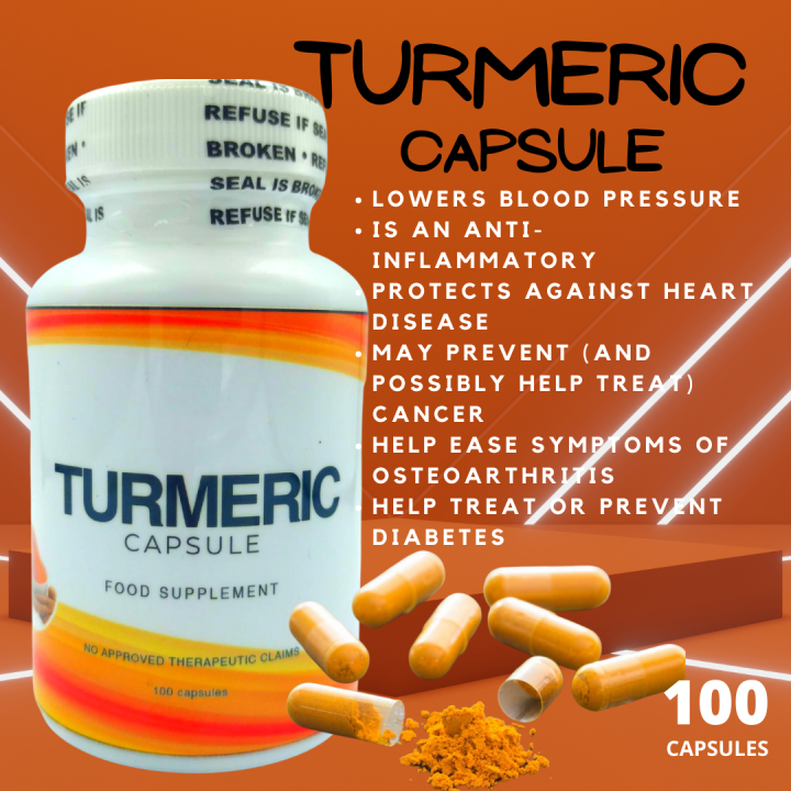 [SUNCARE SHOP PH] Turmeric Capsule 100 Pure Turmeric Food Supplement