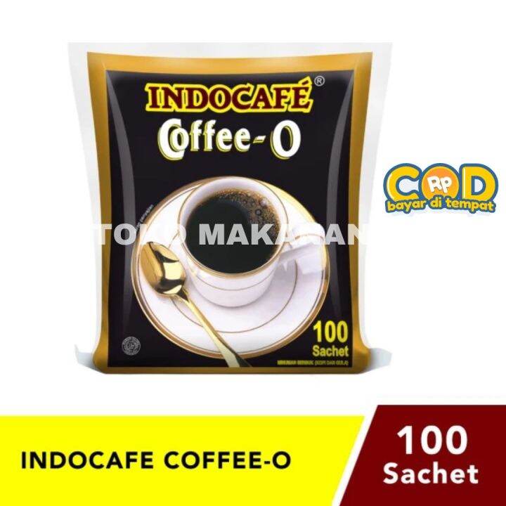 INDOCAFE COFFEE O 100 Sachets / Kopi Hitam Asli Indocafe Lazada