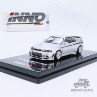 อินโน1:64 NISSAN SKYLINE GT-R (R33) นิสโม400R โซนิคซิลเวอร์รถโมเดล Diecast