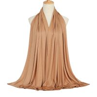 【CC】❍♤  Ramadan Modal Cotton Jersey Hijabs Woman Muslim Scarf Shawl Plain Soft Turban Tie Clothing