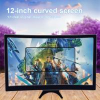 12 inch Screen Amplifier HD Curved Screen Magnifier Acrylic Mobile Phone Video HD Video Magnifying Glass Stand Bracket Holder Cups  Mugs Saucers