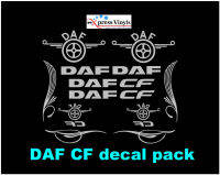 สำหรับแพคเกจรูปลอกรถบรรทุก7PcsDAF CF สติ๊กเกอร์ DAF ทุกสี