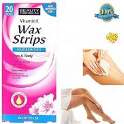 HCMMiếng tẩy lông Beauty Formulas Wax Strips Legs and Body - hộp 20 miếng