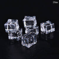 Rong Rong shop 10ชิ้น/แพ็ค fake acrylic ICE cubes Crystal Clear 2/2.5/3cm Square,