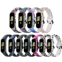 rfgykdtg Colorful Strap For Samsung Galaxy Fit 2 SM-R220 Band Replacement Silicone Print Bracelet Watchband For Galaxy Fit2 Correa