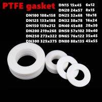 Penutup PTFE Datar Pengatur Jarak Insulasi Alas Bantalan Shim Gasket F4 Tahan Panas ID 3Mm-82Mm Putih