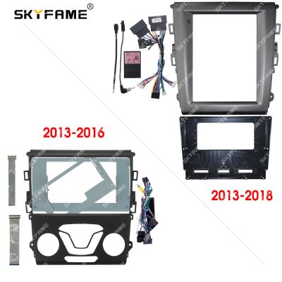 SKYFAME Car Frame Adapter For Canbus Box Decoder For Ford Mondeo Fusion Tesla Style Android Radio Dash Fitting Panel Kit