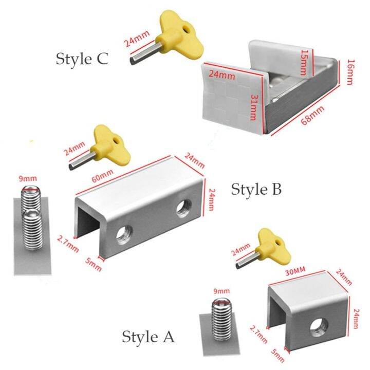 djrgs-อุปกรณ์ป้องกันเด็กสำหรับหน้าต่างเลื่อนอะลูมิเนียมเหล็กกล้าไร้สนิมทนทานฮาร์ดแวร์ล็อกหน้าต่างโลหะผสมที่กันกระแทกติดประตูล็อคสำหรับเด็ก