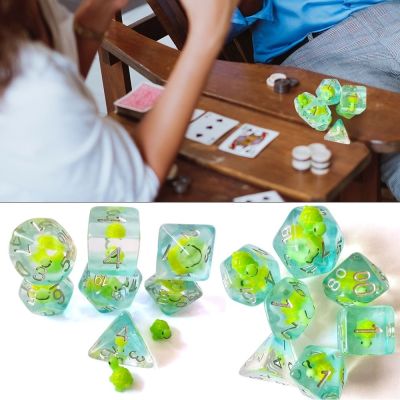 【HOT】¤™☾ 7Pcs/Set Polyhedral Resin Set Tortoise DND Accessories Board Card Game