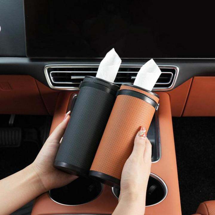 car-tissue-cylinder-holder-round-container-dispenser-tube-for-auto-wear-resistant-faux-leather-with-safety-hammer-design-very-well