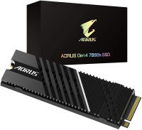 GIGABYTE AORUS Gen4 7000s SSD 2TB PCIe 4.0 NVMe M.2, Nanocarbon Coated Aluminum Heatsink, 3D TLC NAND, SSD- GP-AG70S2TB GP-AG70S2TB- 2TB Gen4 SSD