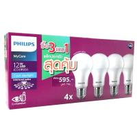 ( Promotion ) สุดคุ้ม ชุดสุดคุ้ม รุ่นใหม่ล่าสุด !!  หลอดไฟ LED Bulb MyCare 12W E27 แสงขาว Cool daylight ถนอมสายตา แพ็ค 4 หลอด ราคาถูก หลอด ไฟ หลอดไฟตกแต่ง หลอดไฟบ้าน หลอดไฟพลังแดด