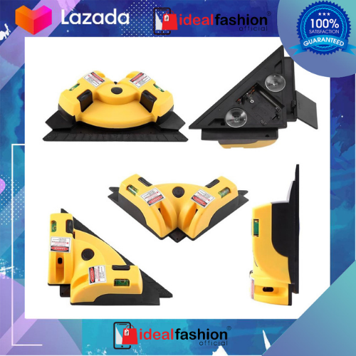 90 Degree Right Angle Vertical Horizontal Laser Chalk Line Projection