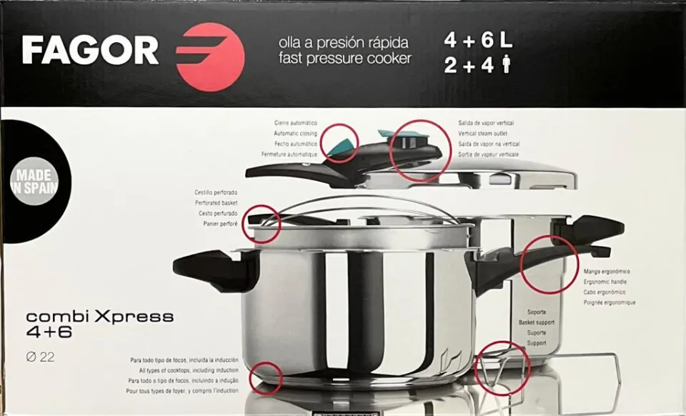  Fagor Rapid Xpress Pressure Cooker 4 Litres, Induction