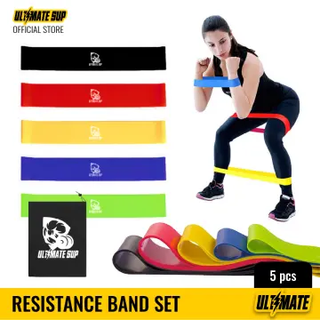 🇸🇬 [Ready Stock] 5pcs yoga/pilates elastic resistance loop band