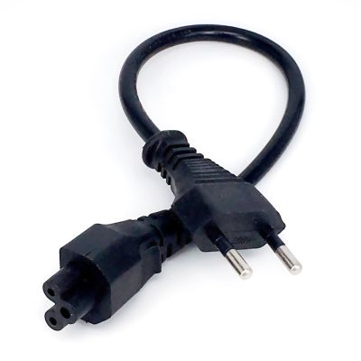 【YF】 European Power Adapter Cord Cable 30cm EU Plug 2 Pin Male To IEC 320 C5 For Notebook Supply
