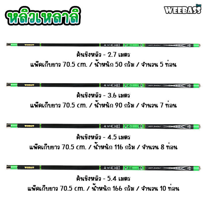 อุปกรณ์ตกปลา-weebass-คันชิงหลิว-รุ่น-หลิวเหลาลิ-คันเบ็ดตกปลา-ชิงหลิว