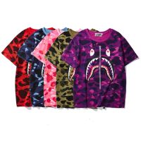 BAPE ฤดูร้อนชายและหญิงบวกขนาดลำลองแขนสั้นเสื้อยืด M-3XL