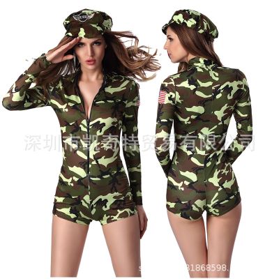 [COD] costume female adult performance camouflage spy suit spot wholesale one drop
