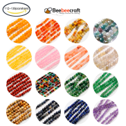 Beebeecraft 1 sợi Rêu Mã não Chuỗi hạt có mặt tròn 3mm, lỗ 0,8mm