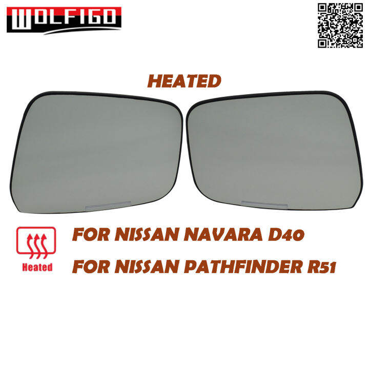 LH RH Car Heated Side Mirror Glass for NISSAN NAVARA D40 PATHFINDER R51